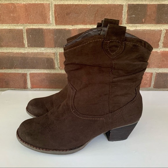 Spring Women’s Brown Faux Suede Ankle Boots Block Heel Shoes EU 38 US 7 M - Picture 8 of 8